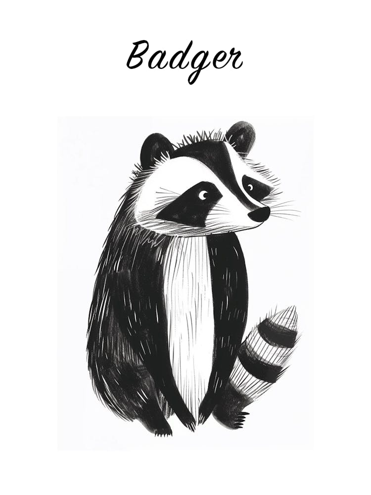 Bw Badger Poster