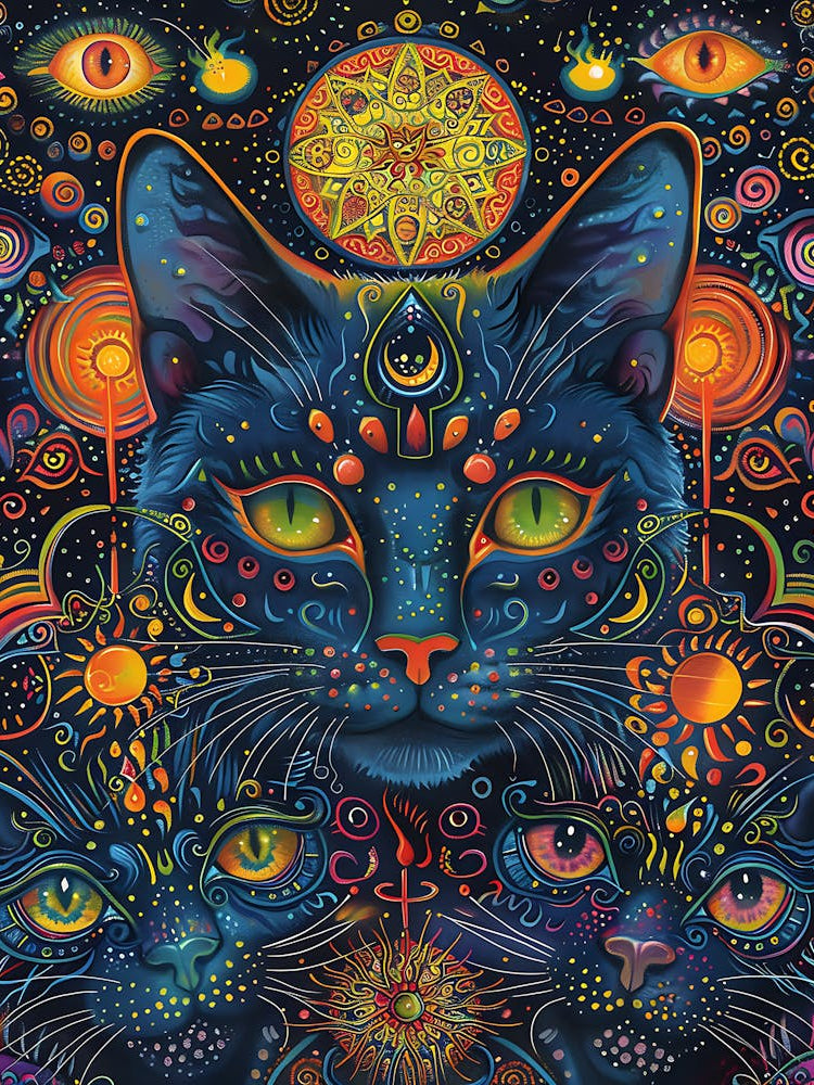 Psychedelic Cat 6