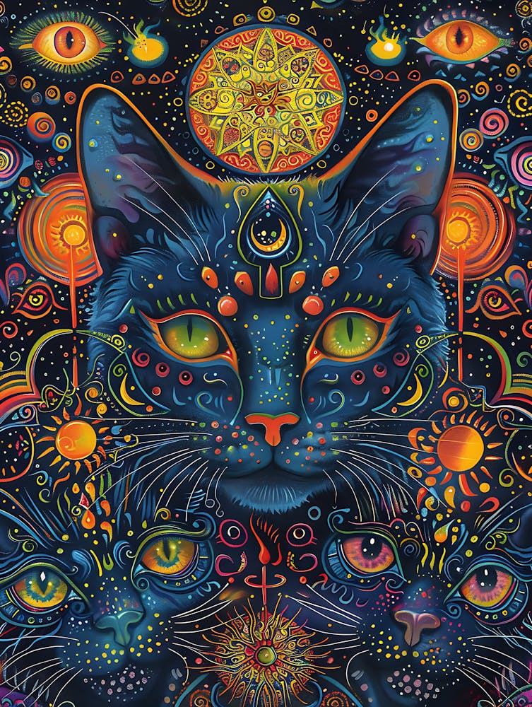Psychedelic Cat 6