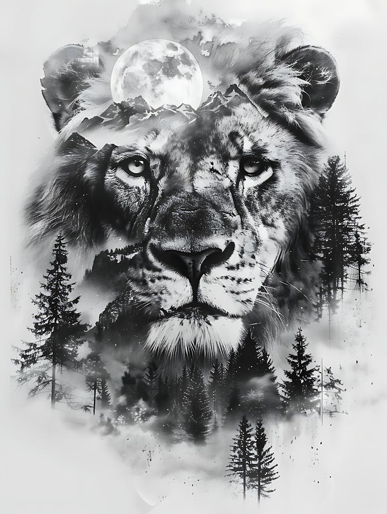 Lion In The Forest 5