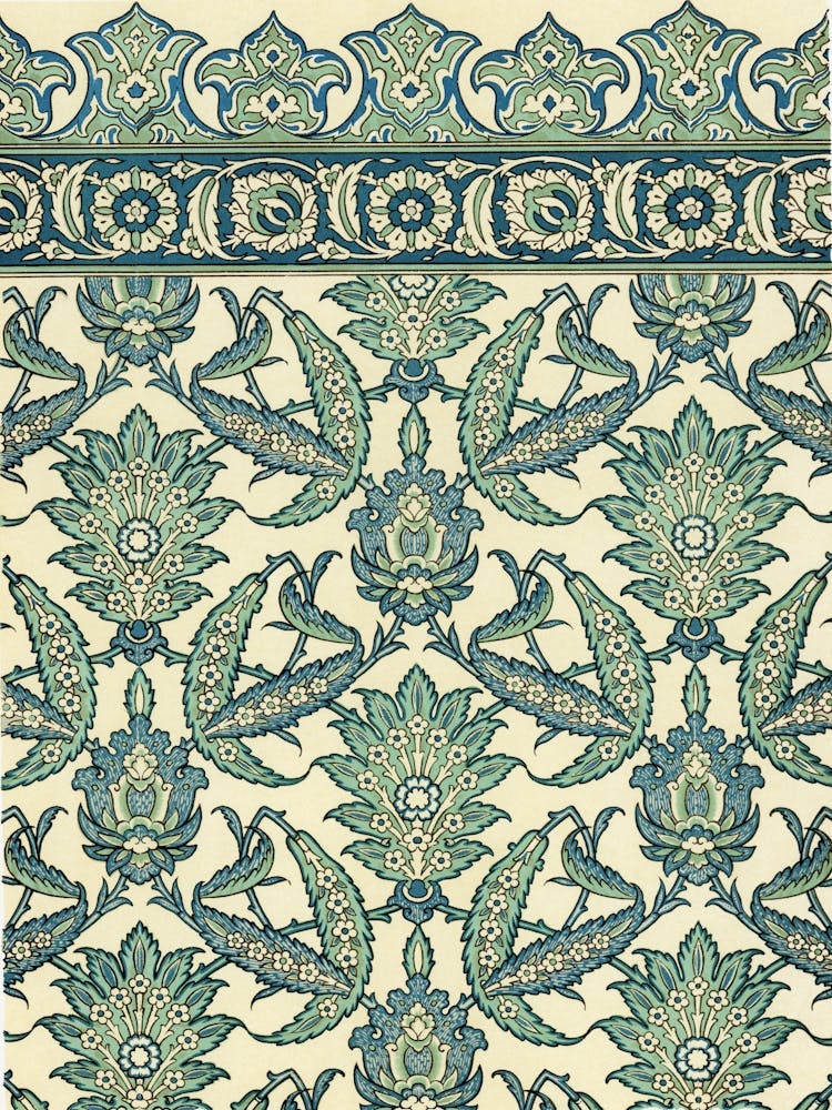 Emile Prisses D’Avennes Pattern, Plate No, 37, La Decoration Arabe, Digitally Enhanced Lithograph From Own Original