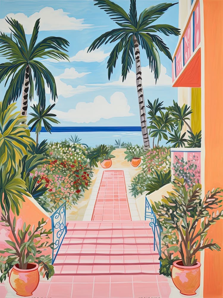 Palm Beach, Aruba, Matisse And Rousseau Style 3