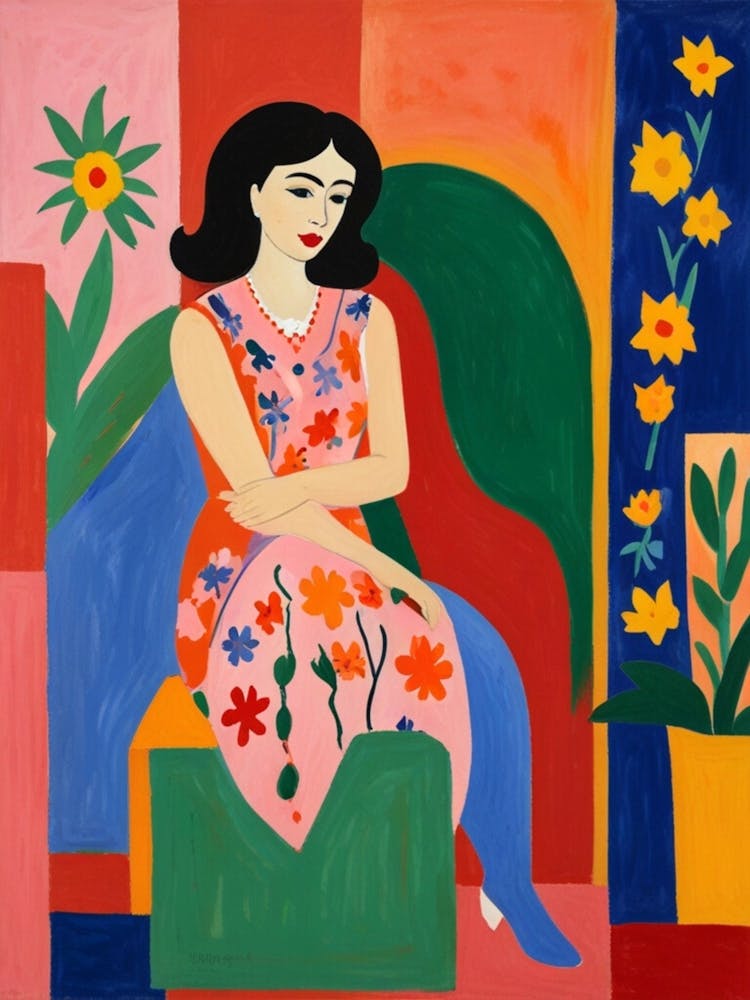 Woman Sitting In A Chair 1