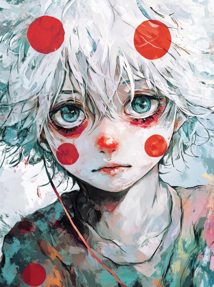 Girl With Red Dots On Her Face