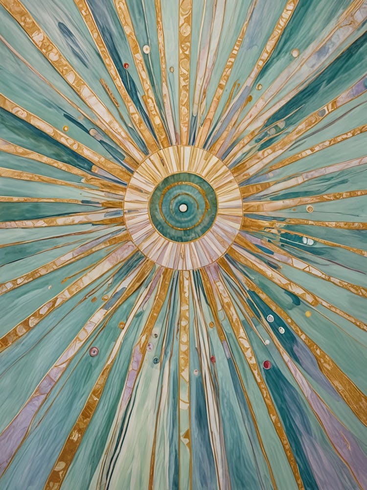 Rainbow Sunburst no4