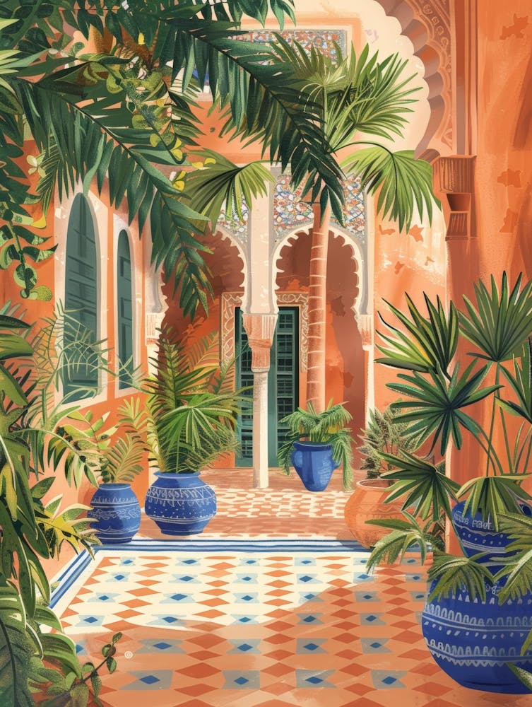 Cour intérieure au Maroc