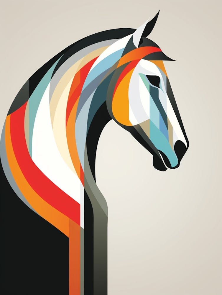 Horse Minimalist Abstract 2
