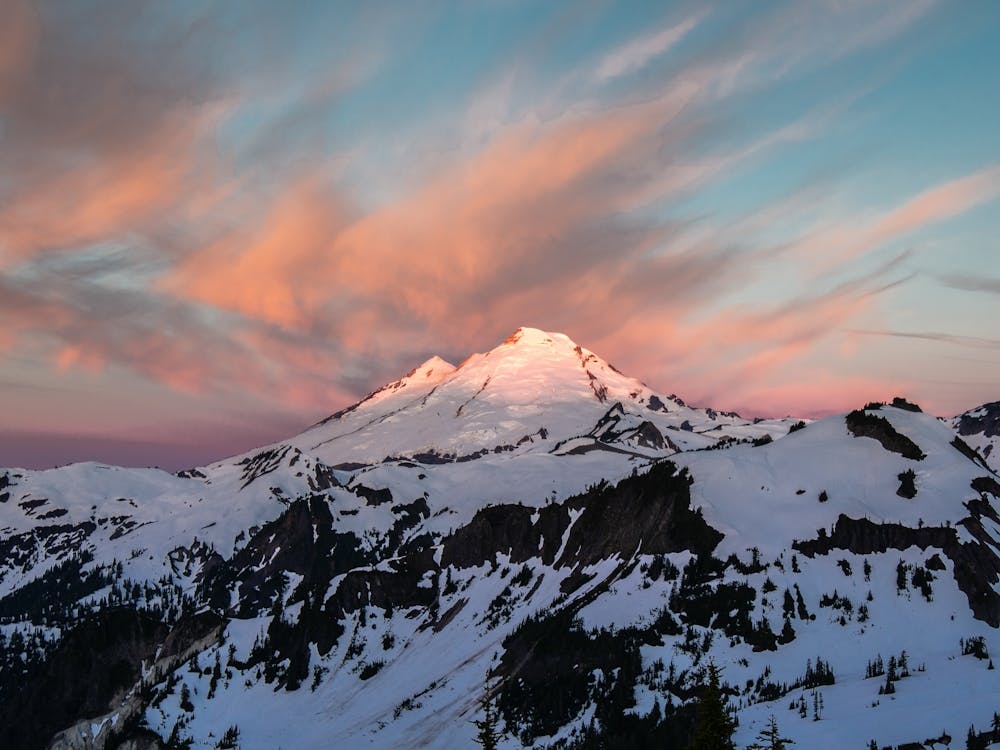 North Cascade National Park Mountain Sunset
