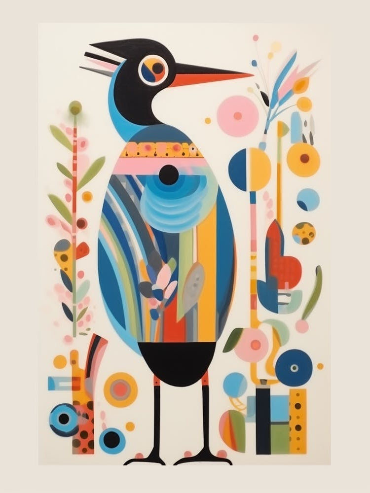 Colourful Scandi Bird Duck 3