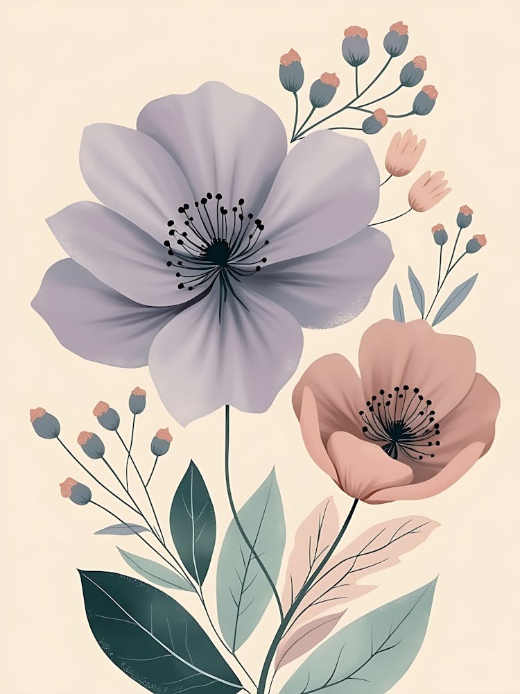 Tranquil Pastel Wildflowers Arrangement