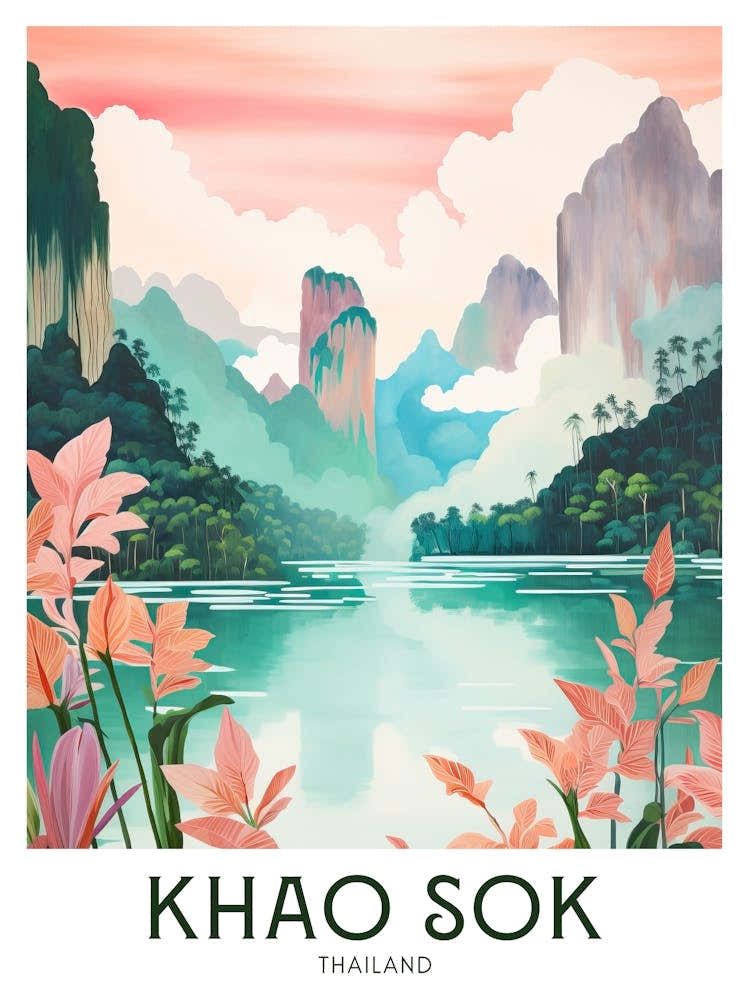 Khao Sok Travel Poster