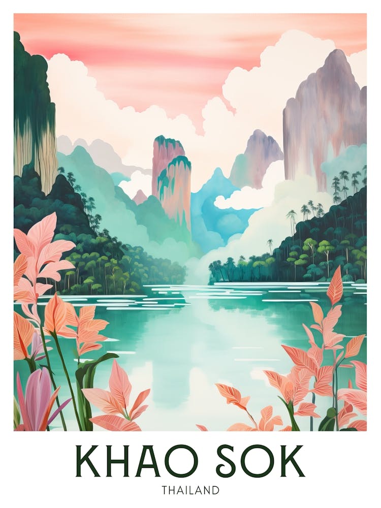Khao Sok Travel Poster