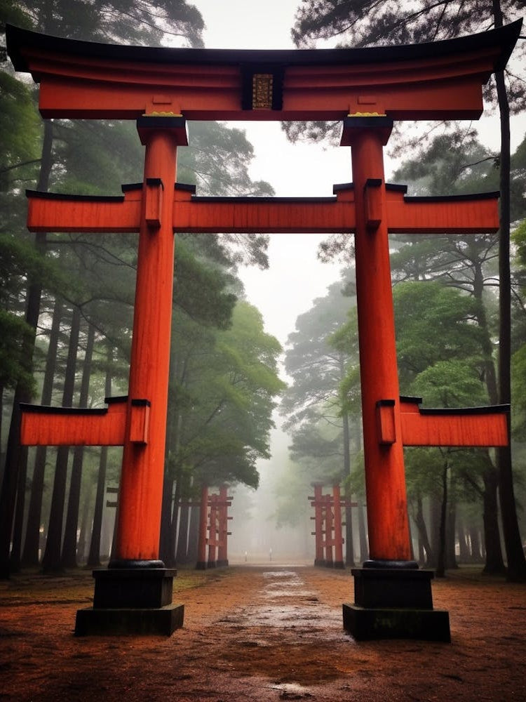 Torii Gates Japanese Illustration 4