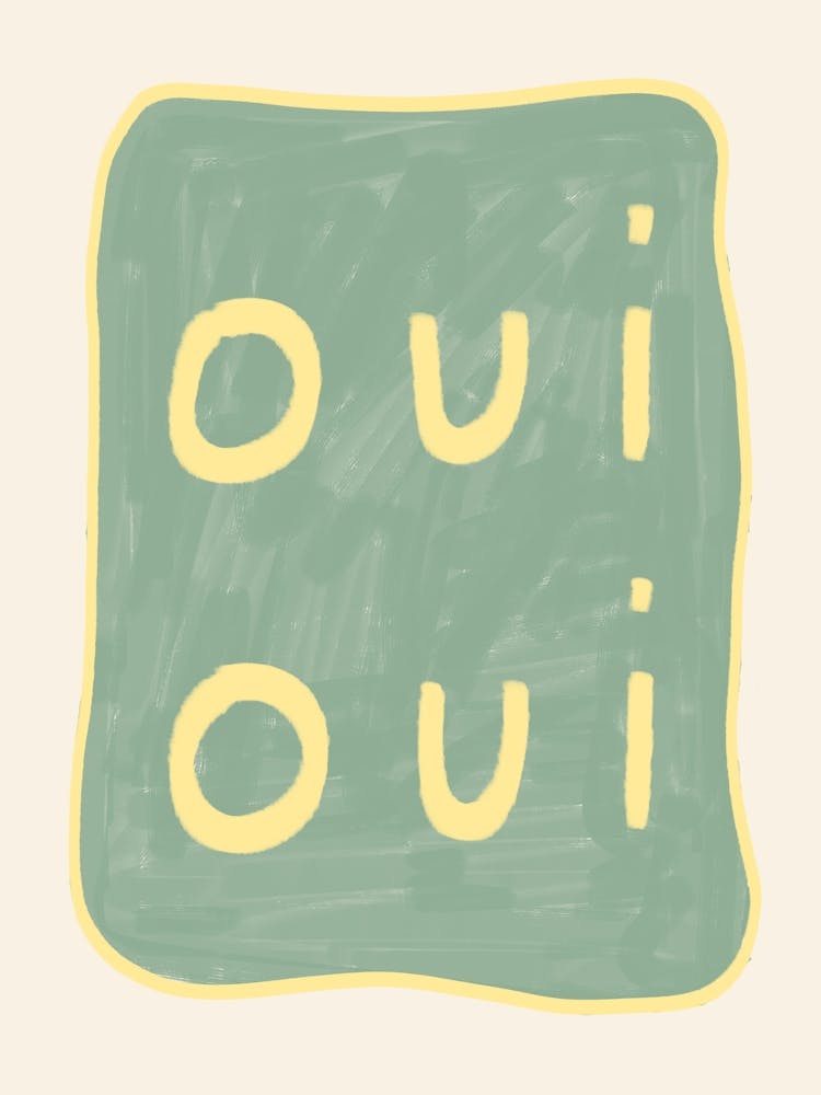 Oui Oui Green and Yellow