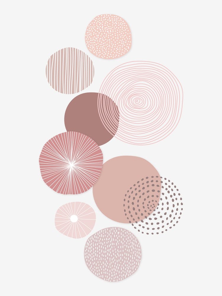 Pink Circles Geometric