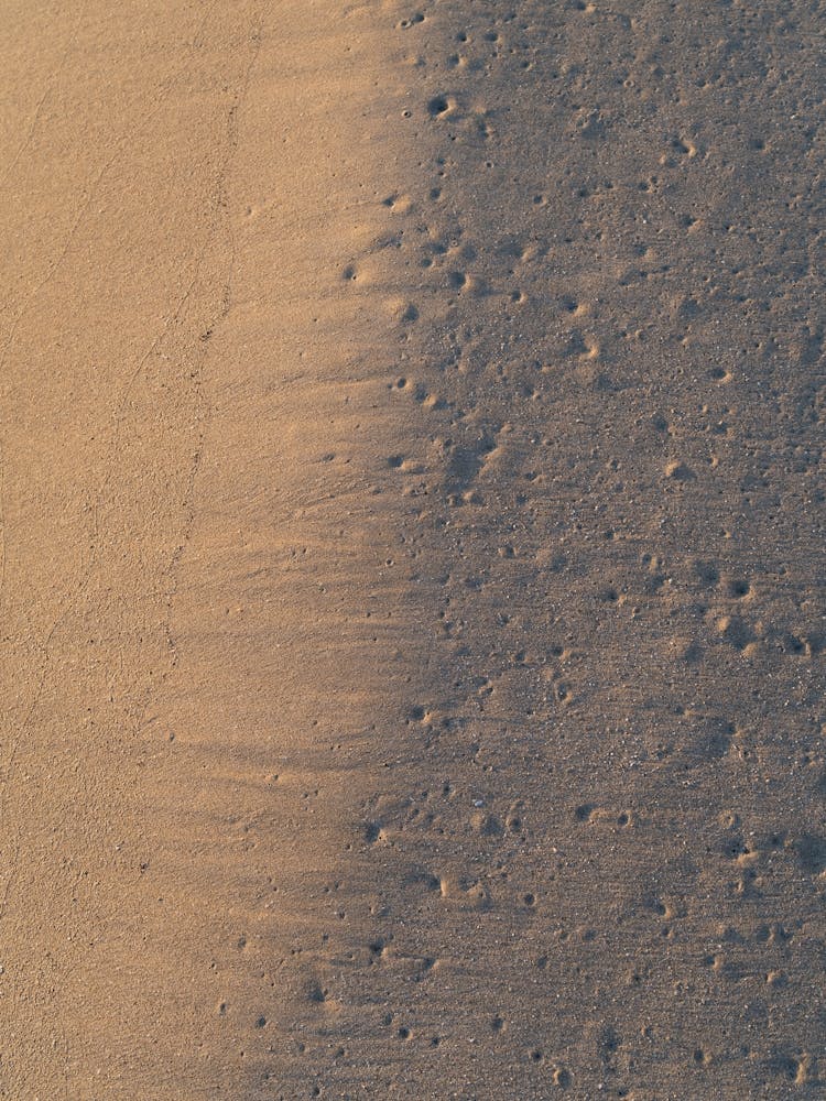 Abstract texture on the sandy beach