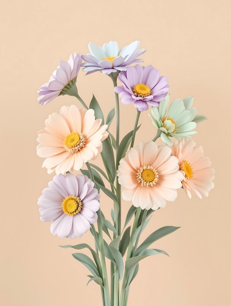 Serene Floral Bouquet in Warm, Muted Tones