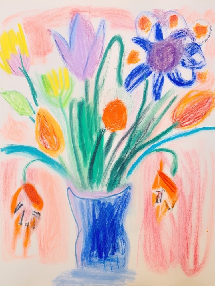 Flower Painting Fauvist Style Bluebell 2