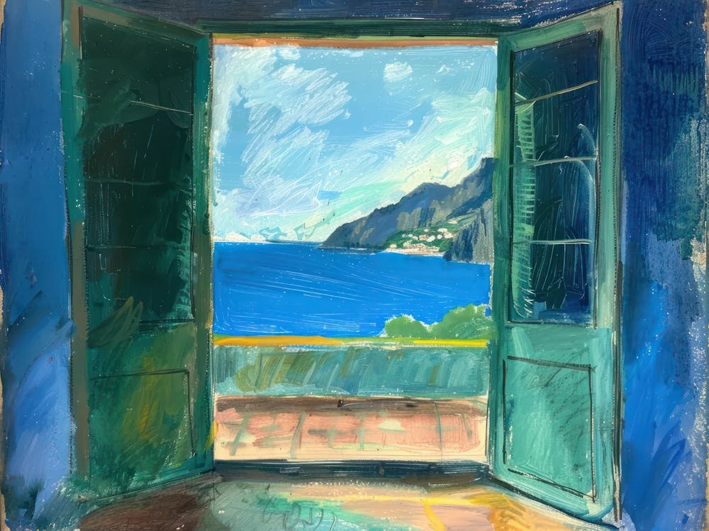 Sorrento From The Window View Painting 1