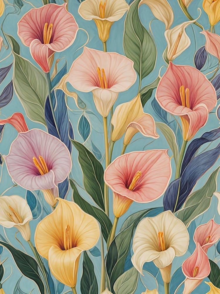 Calla Lilies In Pastel Colours