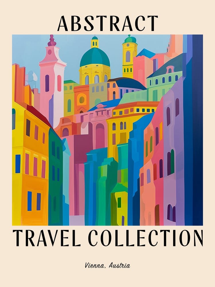 Abstract Travel Collection Poster Vienna Austria 7