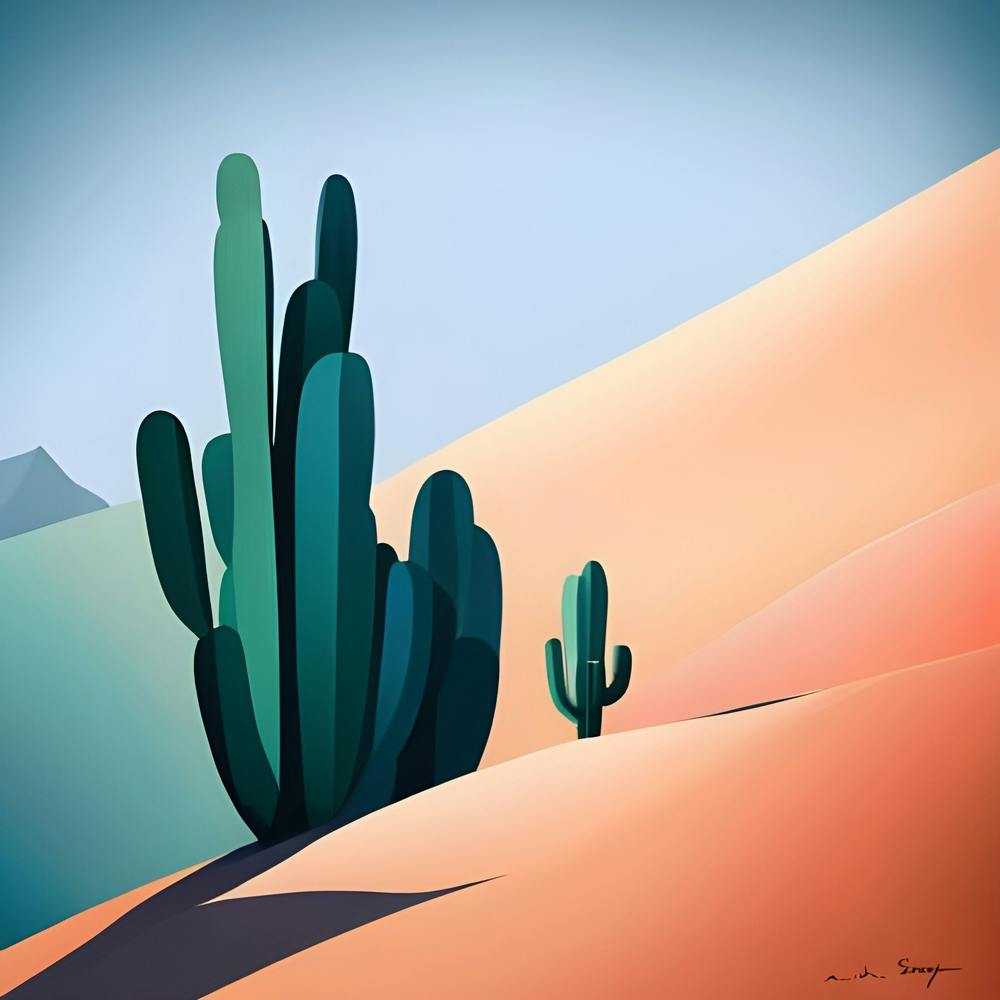 Cactus In The Desert