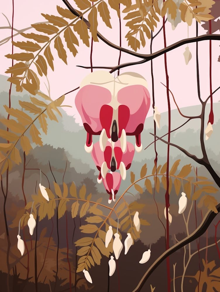Cœur de Marie Dicentra 2 Peinture de fleur