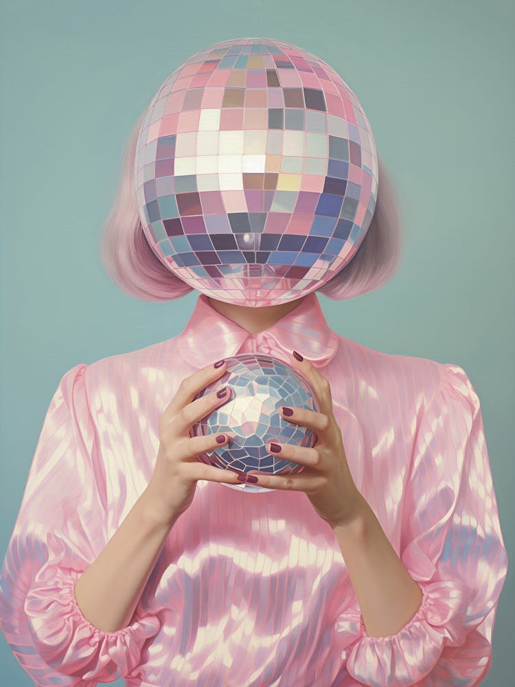 Disco Ball Girl, Preppy Aesthetic, Trendy 1