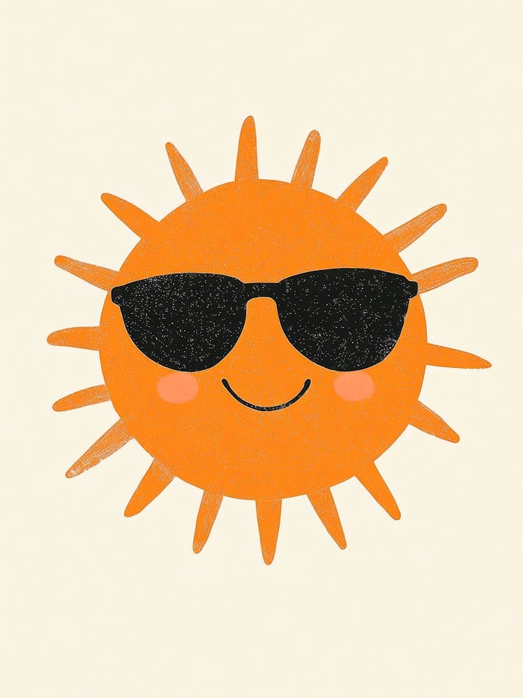 Kids Sun with sunglasses