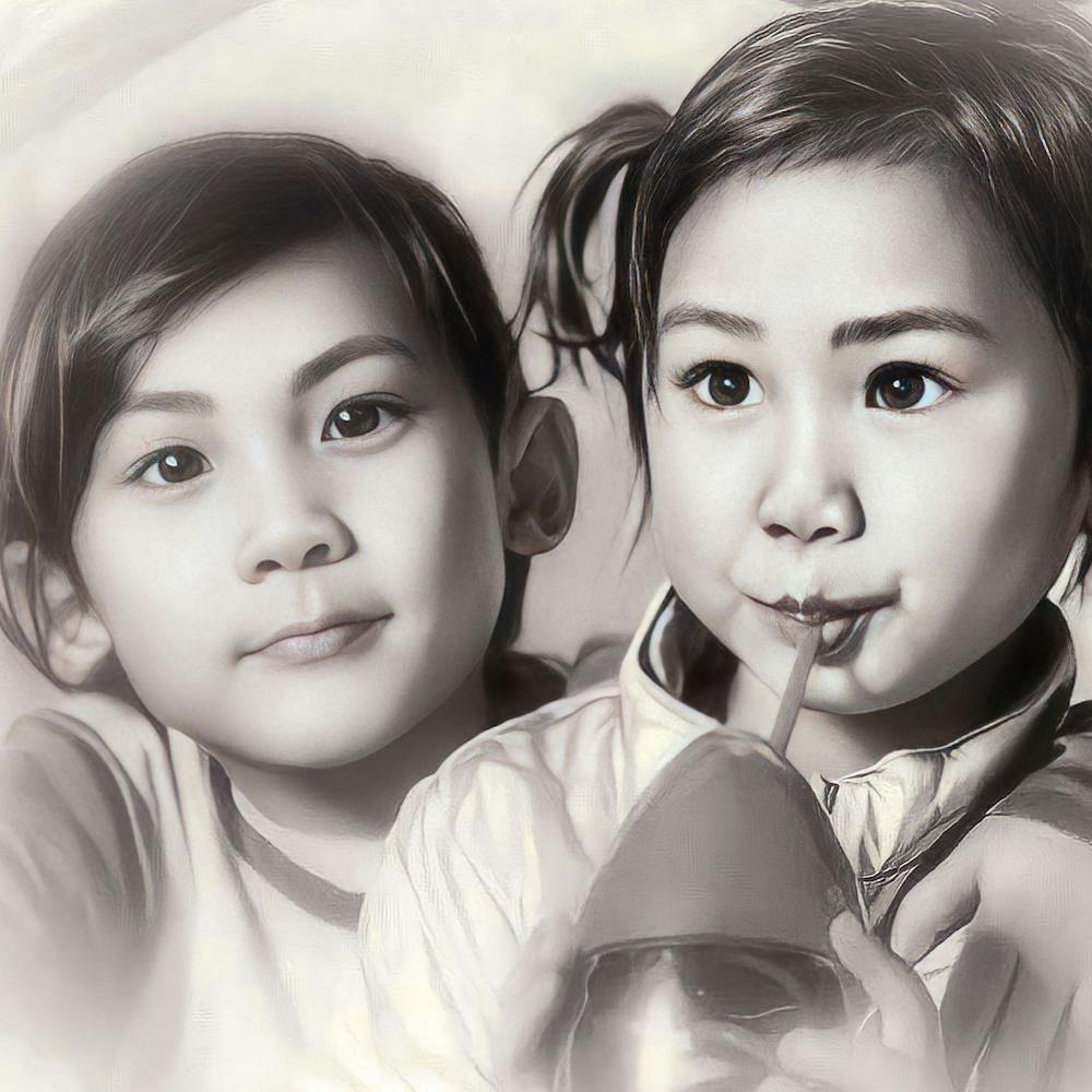 Deux Jeunes Filles Asiatiques