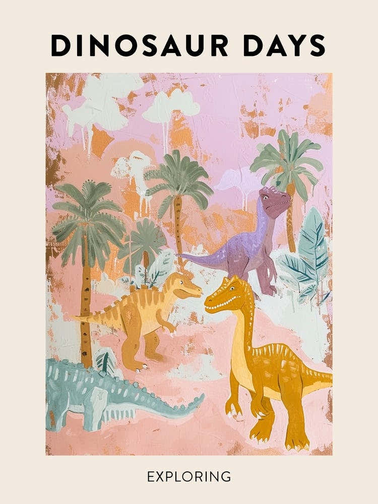 Exploring Dinosaur Poster