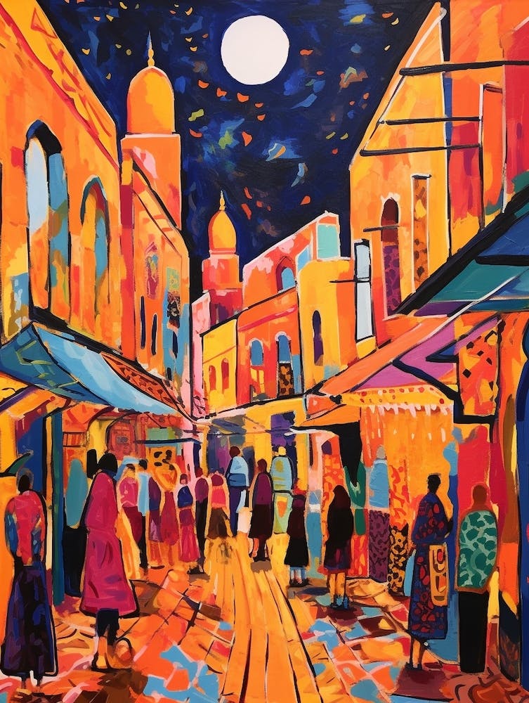 Marrakech Morocco 3 Fauvist Painting