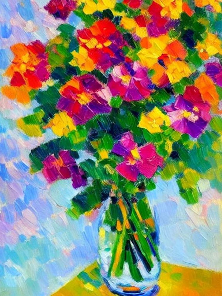 Primrose Floral Abstract Block Colour 2 1 Flower