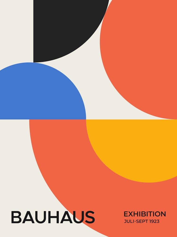 Bauhaus 1923 Exposition Cercle 03, bauhaus, vintage, rétro, pop, moderne, contemporain, années 70, années 90, coloré, européen, exposition, musée, cercles, géométrique, abstrait