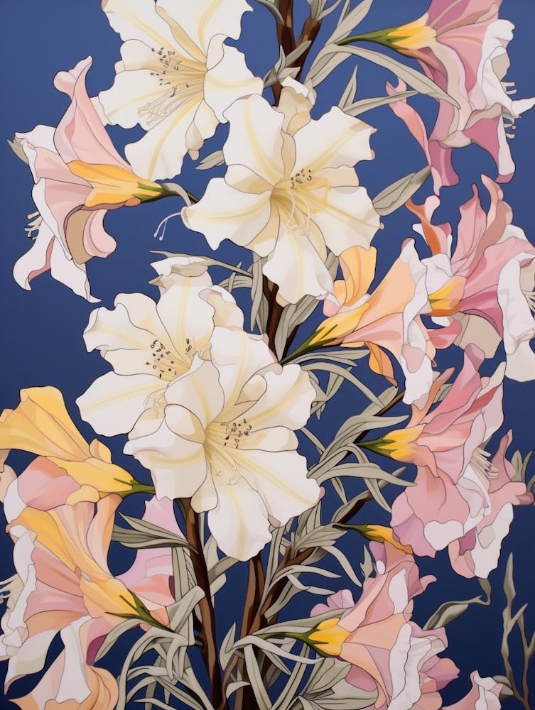 Larkspur 1 Flower Painting