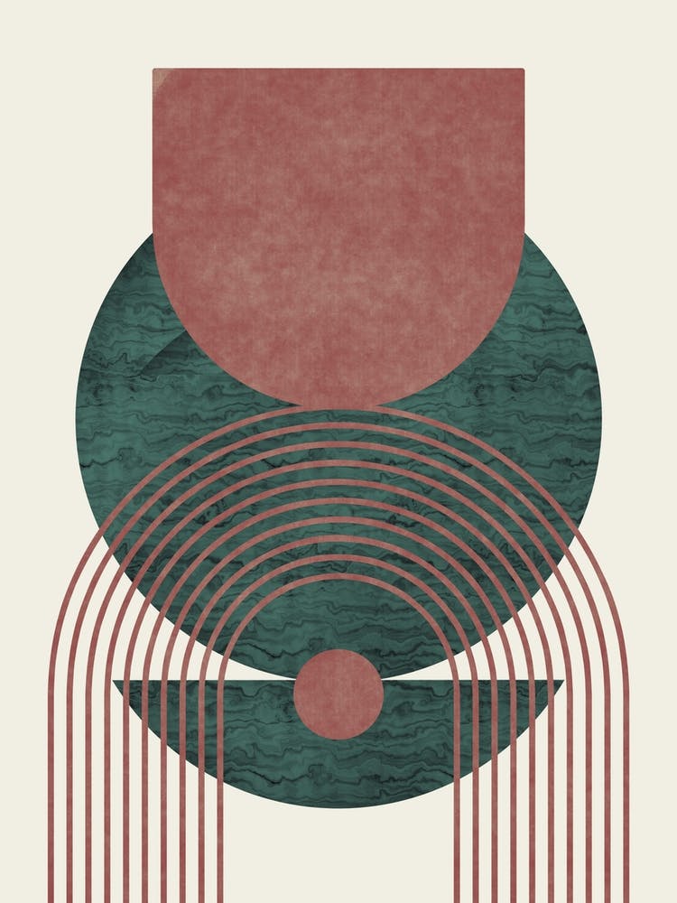 Aquamarine Marble Geometric Design