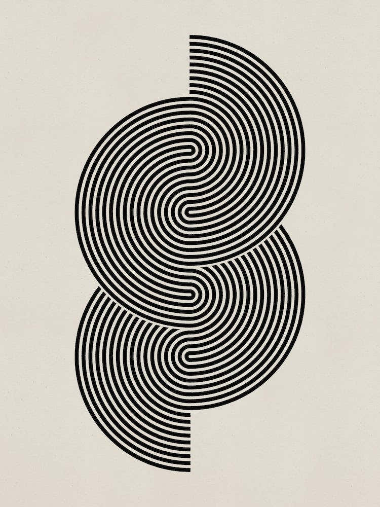 Minimal mid-century geometric pattern