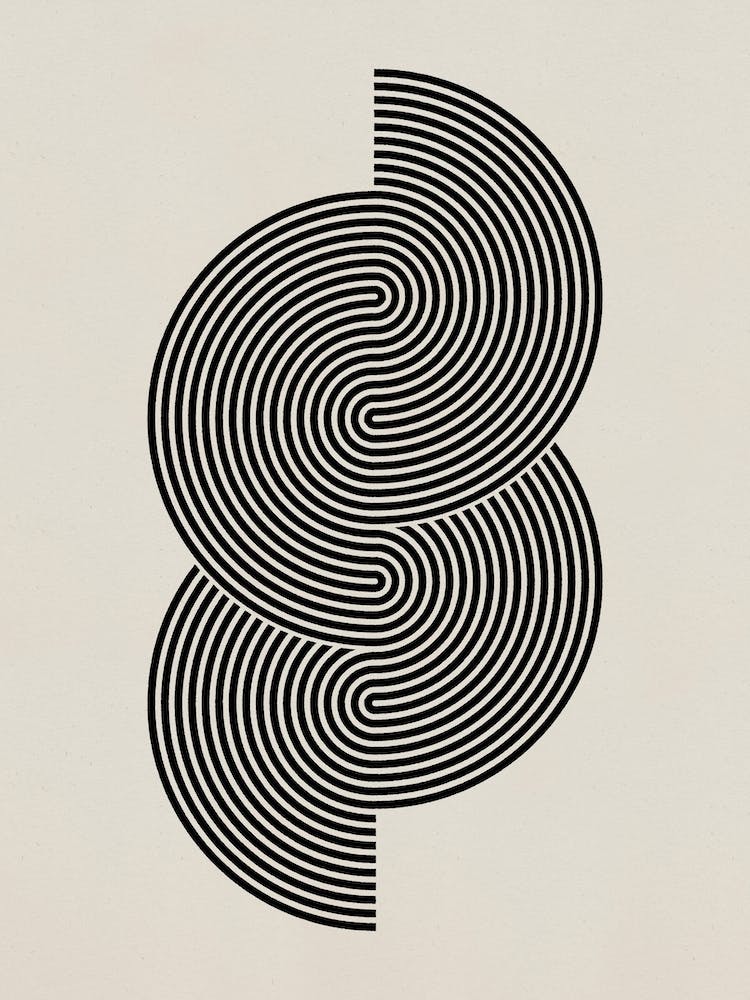 Minimalistisches Mid-Century Geometrisches Muster