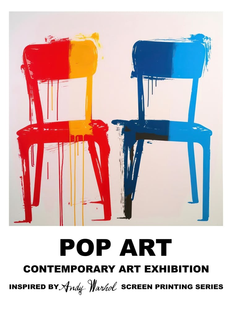 Poster Chairs Pop Art 7
