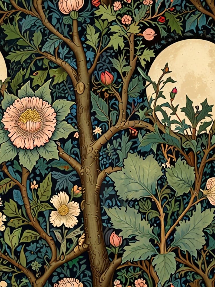 William Morris Moon And Flowers 59