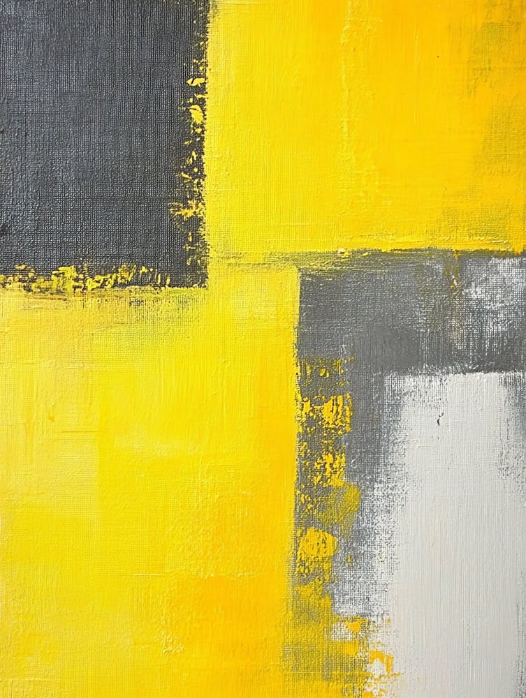 Grey And Yellow Abstract