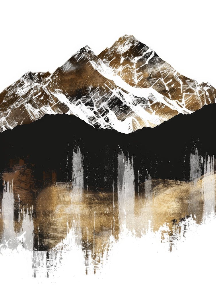 Schneebedeckte Berge Leinwanddruck