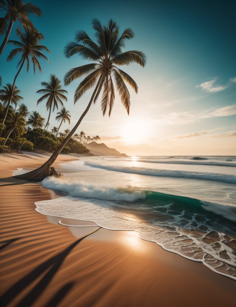 Sunset On a Tropical Island