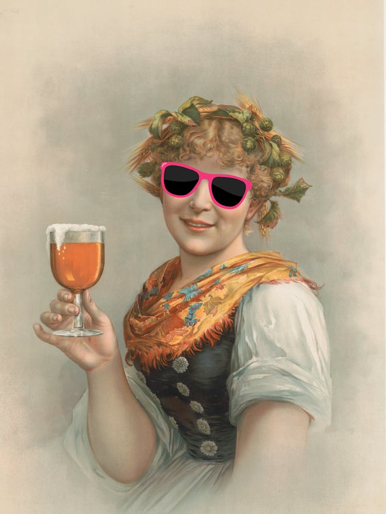 Girl With A Glass Of Beer