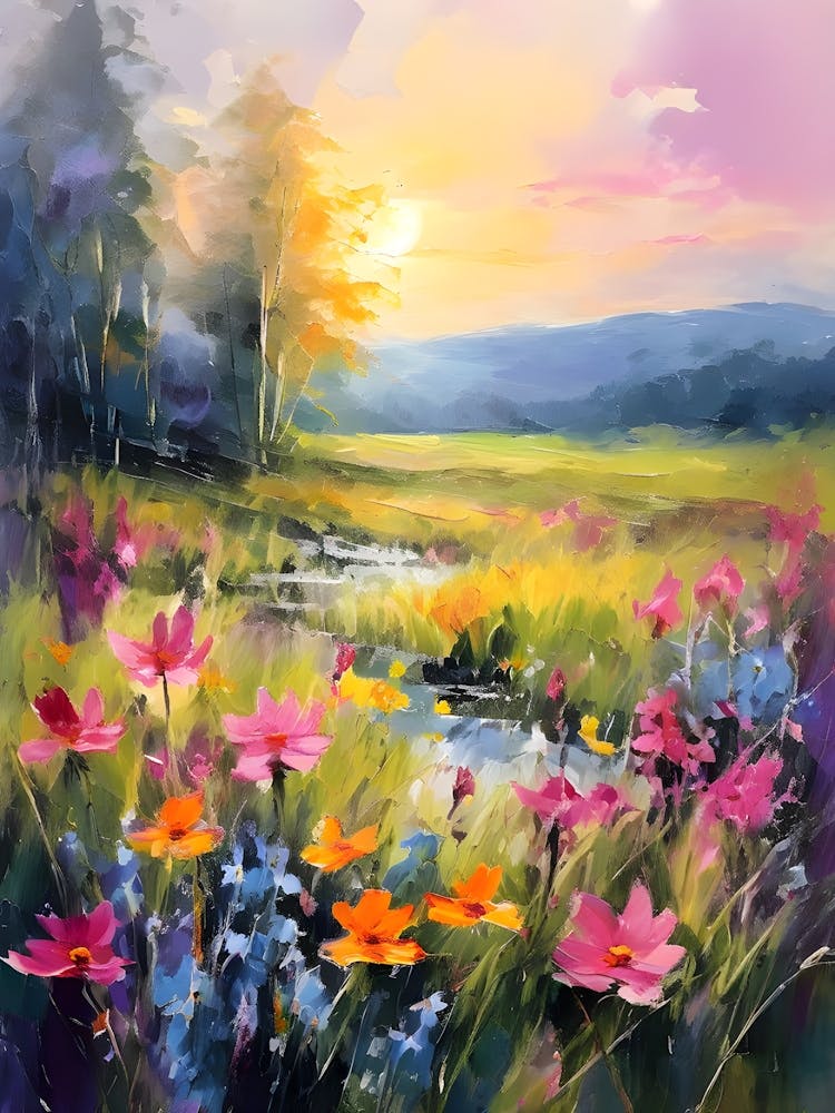 Sunset In The Meadow 1