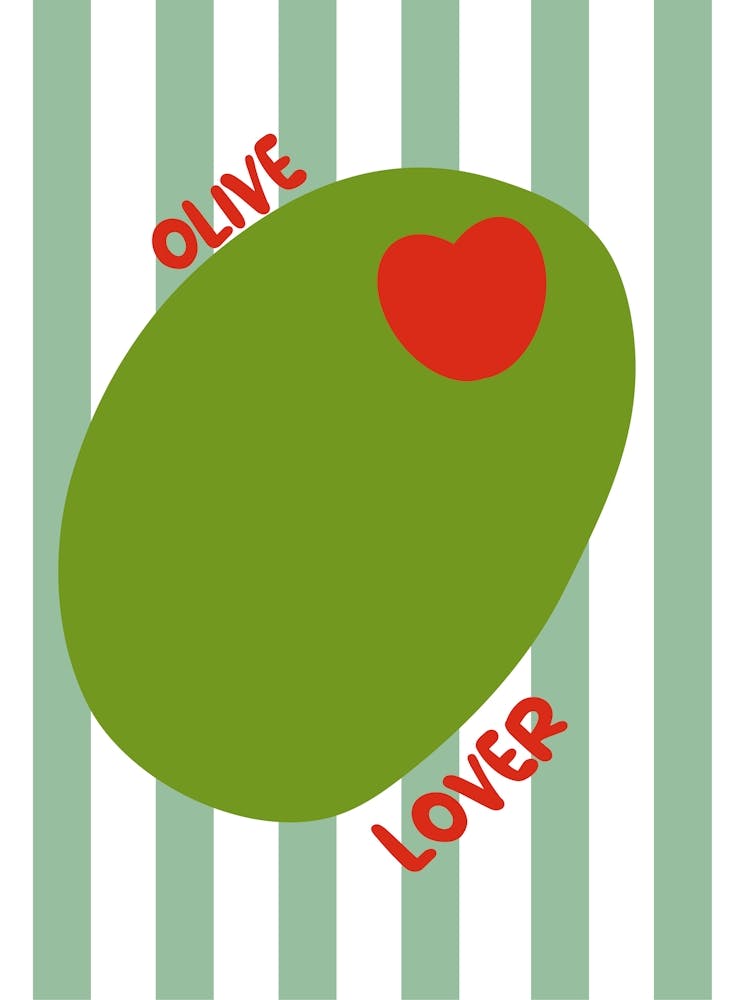 Olive Lover Print Kitchen