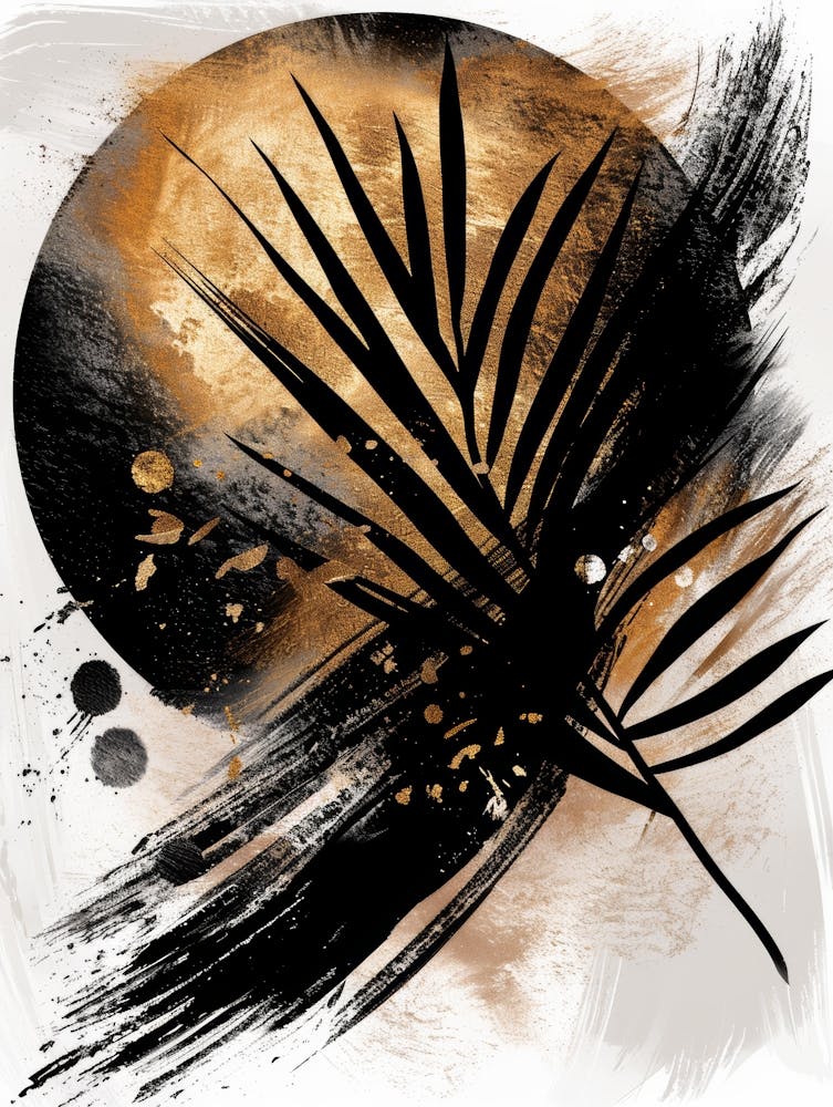 Abstract Of A Palm Leaf