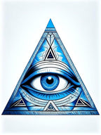 Eye Of Providence, Symbol, Third Eye Blue & White 1