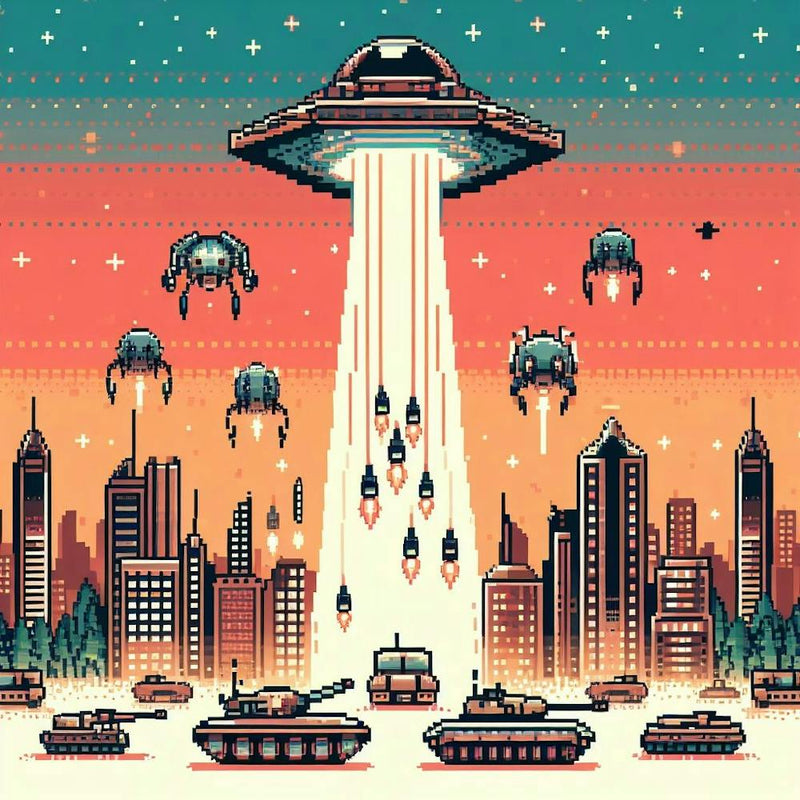 8-bit alien invasion 3