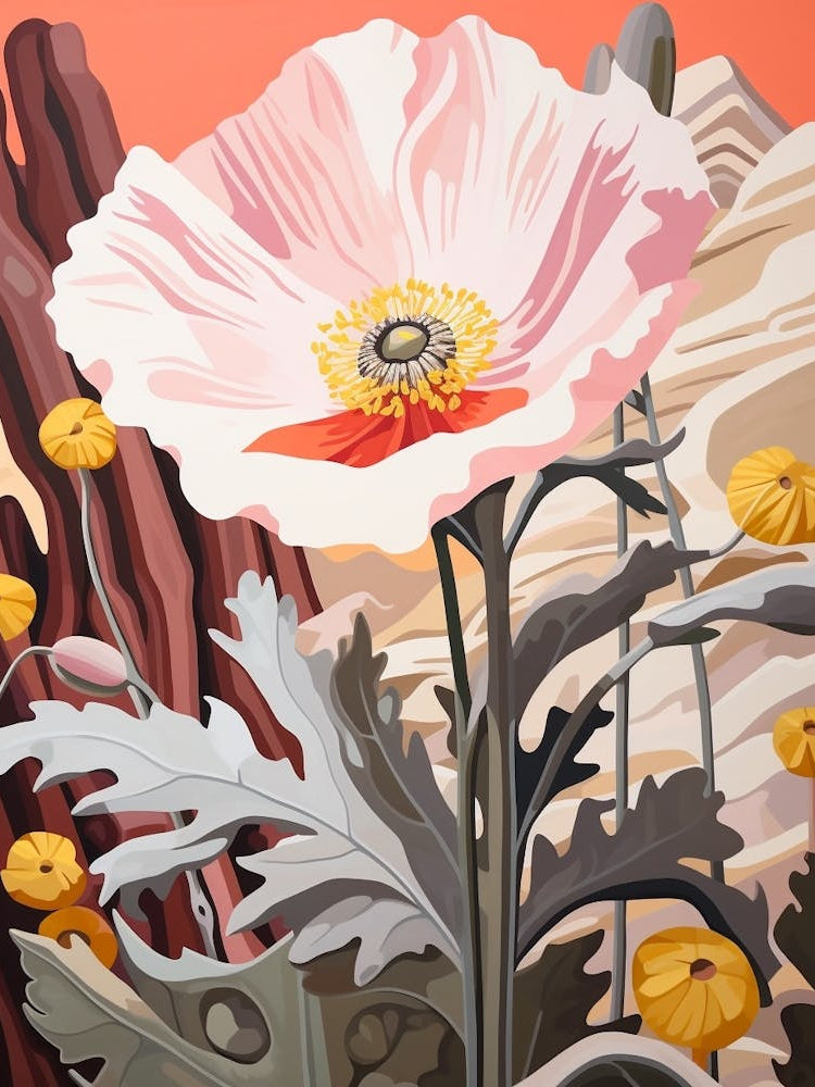 Poppy 3 Flower Painting